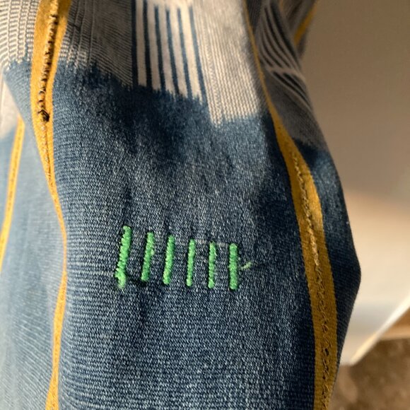 Striped Hooded Poncho Jacket - Picture 9 of 11